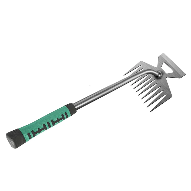Specialized Uprooting Weeding Tool Dandelion Weed Puller Tool 11 Tines Weed Removal Tool