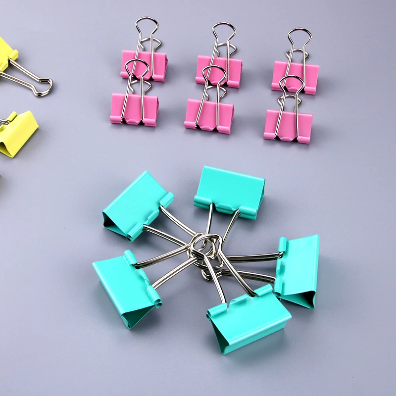 Hot sale china manufacturers stationary items office school colors paper clip metal paper binder clips