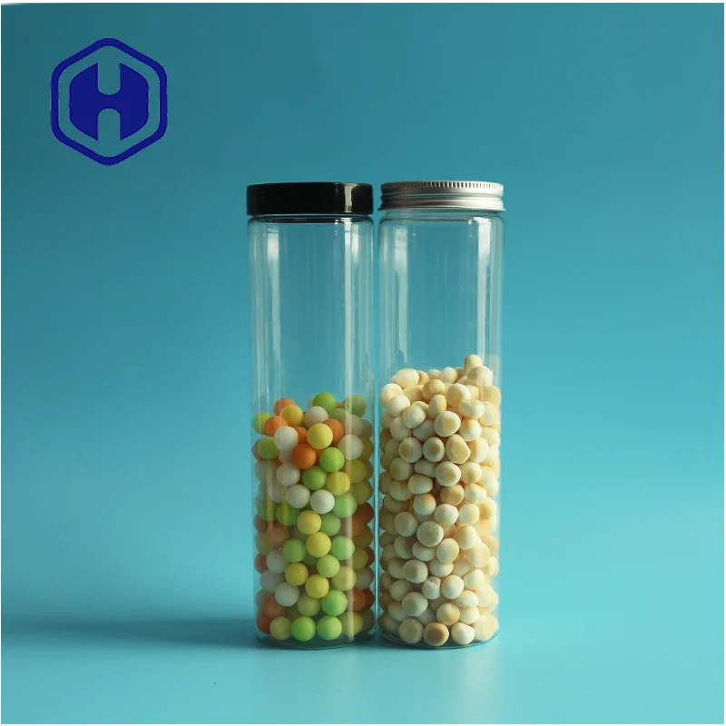 Factory Wholesale Tall Gift Round DIY Toy Plastic Nut Popcorn Food Storage Jar