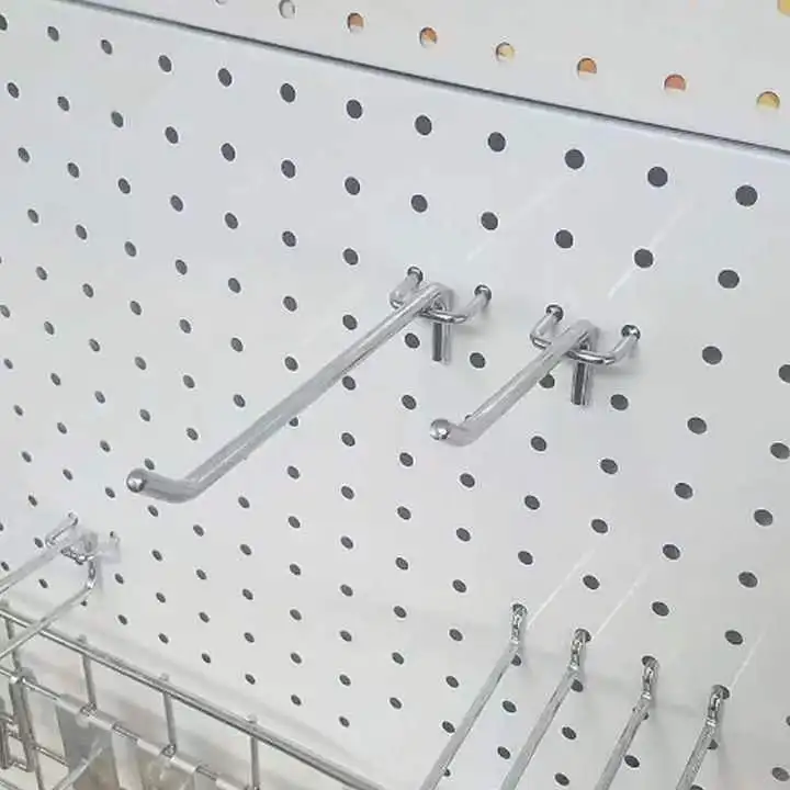 Изготовленный на заказ металлический крюк pegboard супермаркет 6 дюймов проволочной сетки дисплей крючки