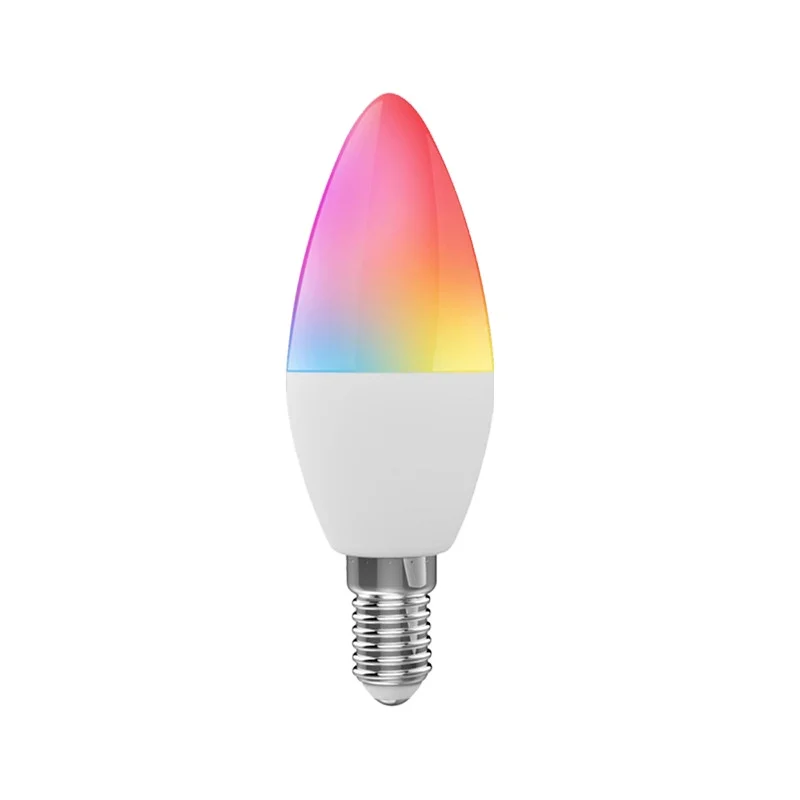 Умные лампы E14 RGB CW Tuya Wi-Fi 5 Вт музыкальные свечи совместимы с Alexa Google home