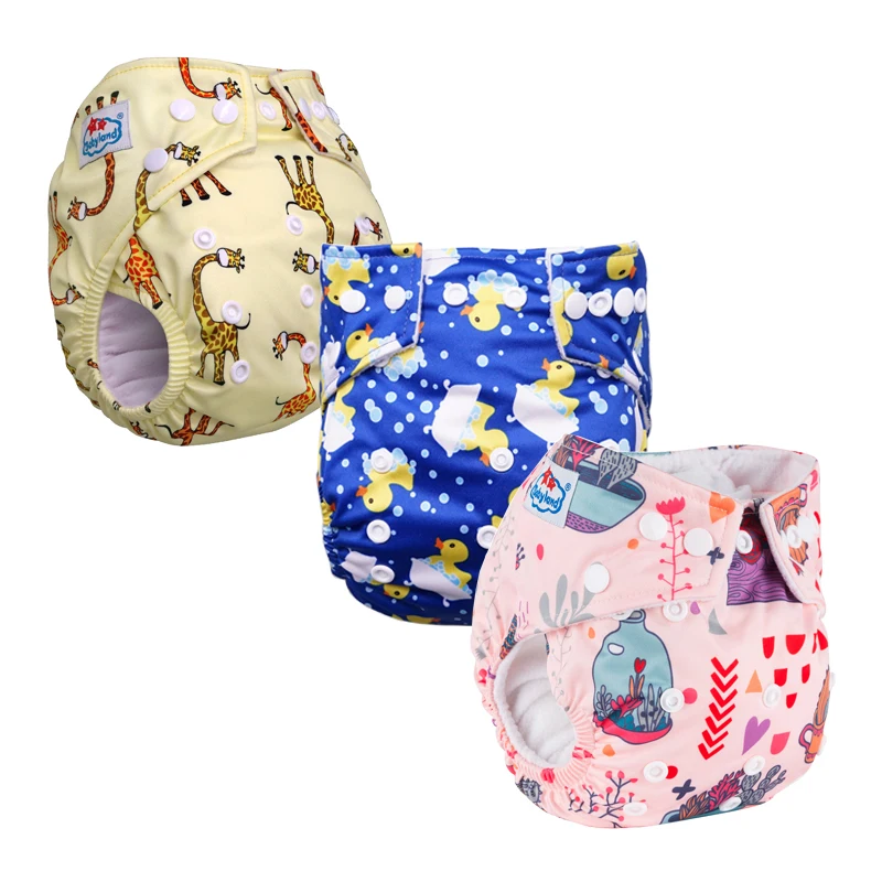 Wholesale Custom Cute Adjustable Cloth Anti-leak Reusable Infant Leak Proof Washable Diaper