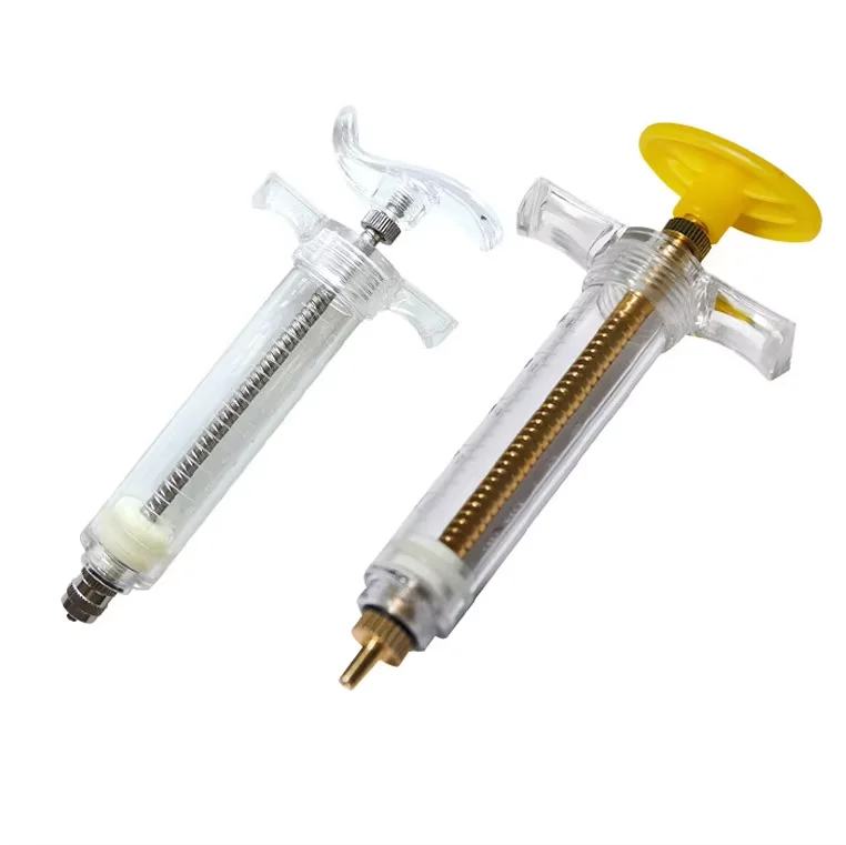 Veterinary Syringe With Dose Nut Veterinary Instrument Automatic Injection Plastic Steel Veterinary Syringe Series