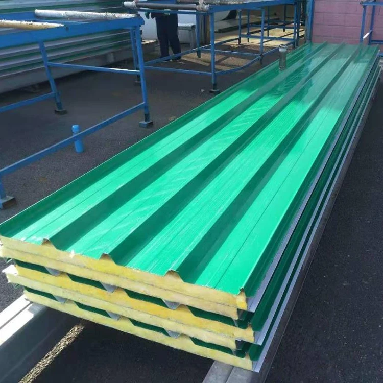 factory price non-combustible rock wool thermal insulated 200mm thickness wall sandwich panel refractories material