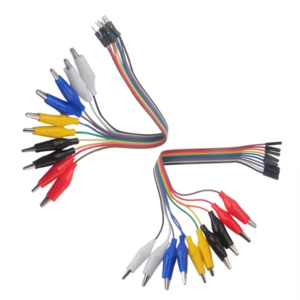 Alligator Clip to Dupont Wire 10pin Male Crocodile Clip to Jumper Wire 10pin Female Wires 20cm 30cm