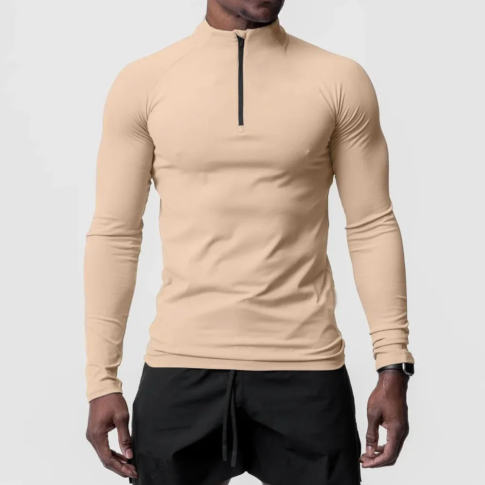 Mens Gym Long Sleeve T Shirt Custom Logo Fitness Workout Long Sleeve Sweatshirt T Shirt