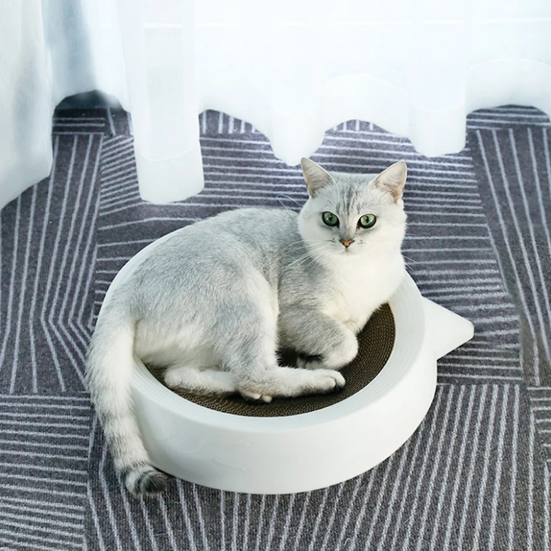 Linu replaceable corrugated cardboard cat scratcher Toy Pet Cat Scratcher board Bed Eco-Friendly Scratching with catnip