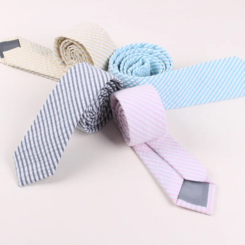 
 Простые полосатые жаккардовые хлопковые тонкие галстуки для мужчин 6,5 см дешевая новинка тонкий галстук оптовая продажа Shengzhou  