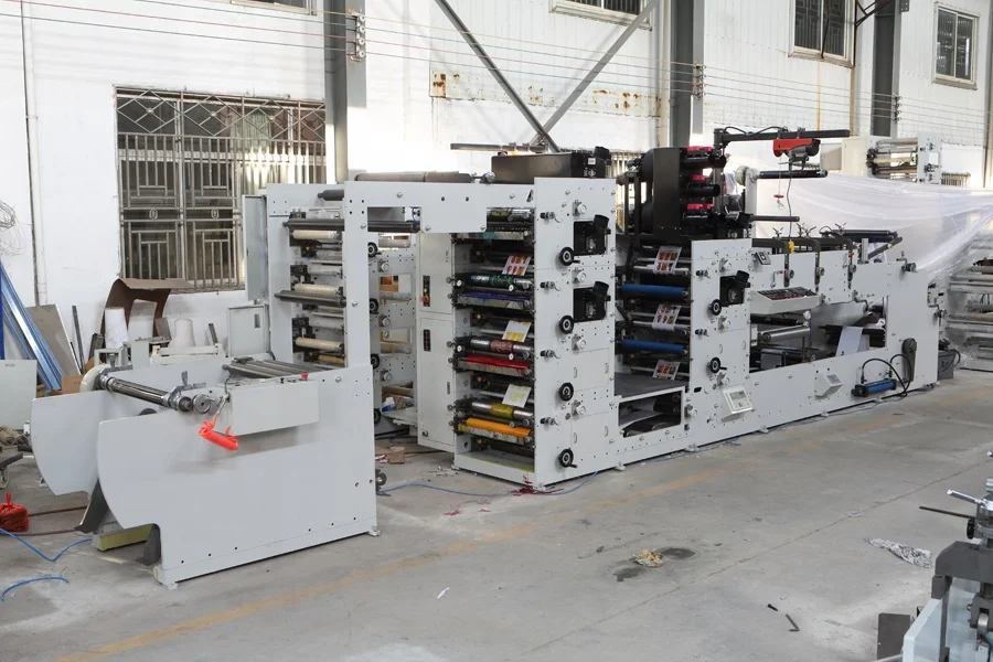 HSS-570 three layers express Logistics sticker label Flexo Printing Machine