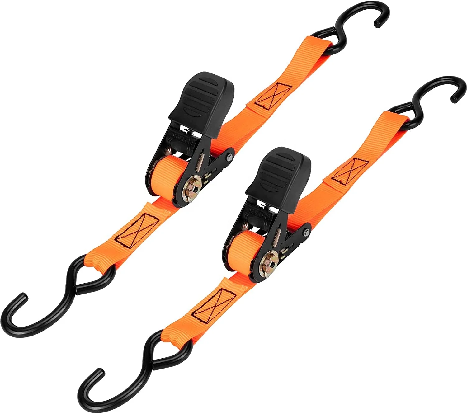 25mm 3m 4m 5m 6m 8m 10m 800kg rubber ratchet tie down straps with s hook