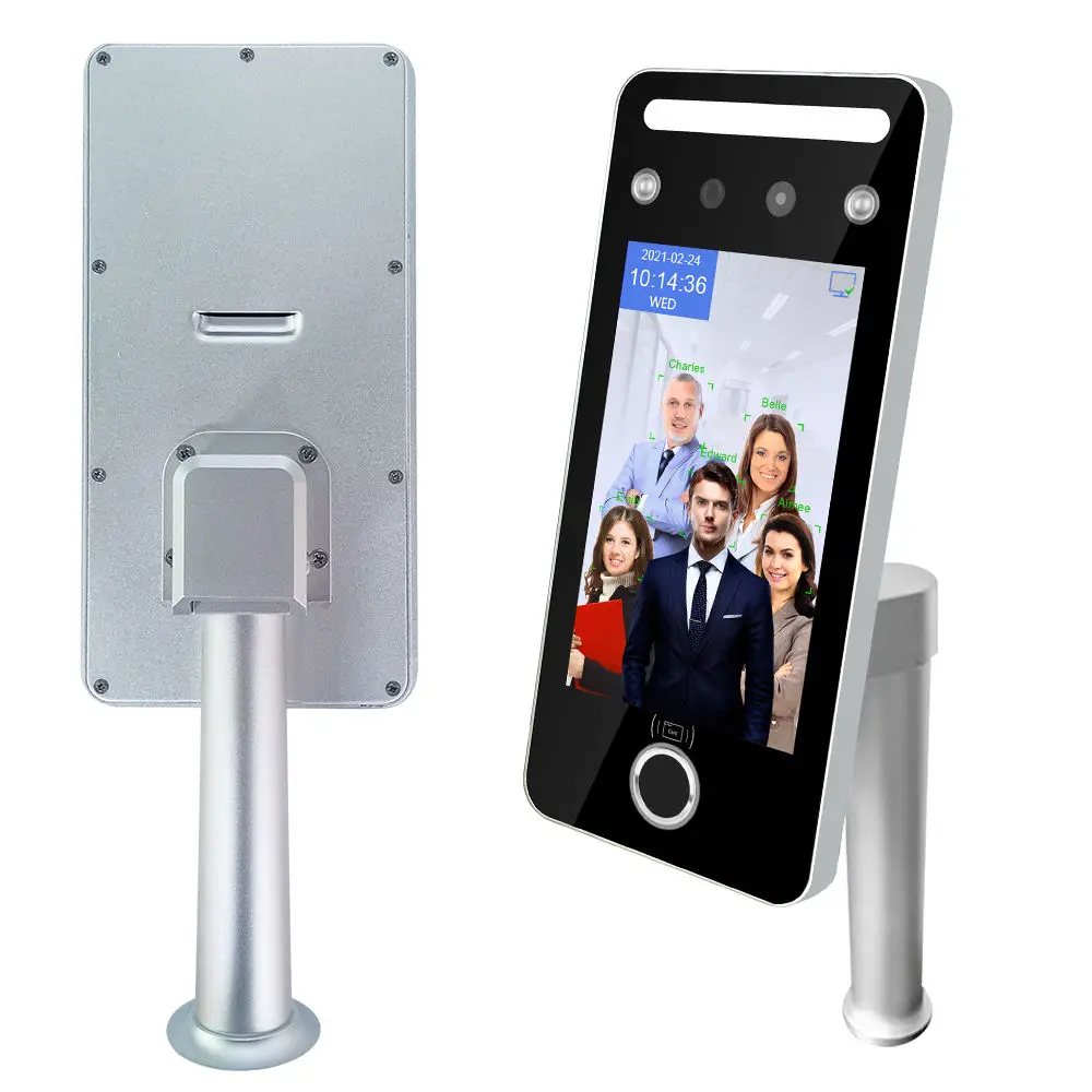 Автоматическое 5-дюймовое Бесконтактное распознавание лица, время посещения, отпечаток пальца, дверь, биоатрическая продукция контроля доступа