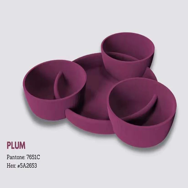 NEW Creative design Silicone baby dinner plate and optional bowl set for baby feeding snacks