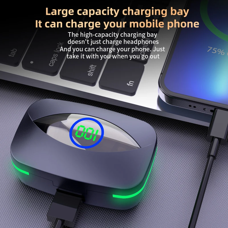 M80 hot sale 2023 ecouteur light box headphones blue tooth hearing aids rechargeabfone de ouvido blue tooth audifonos