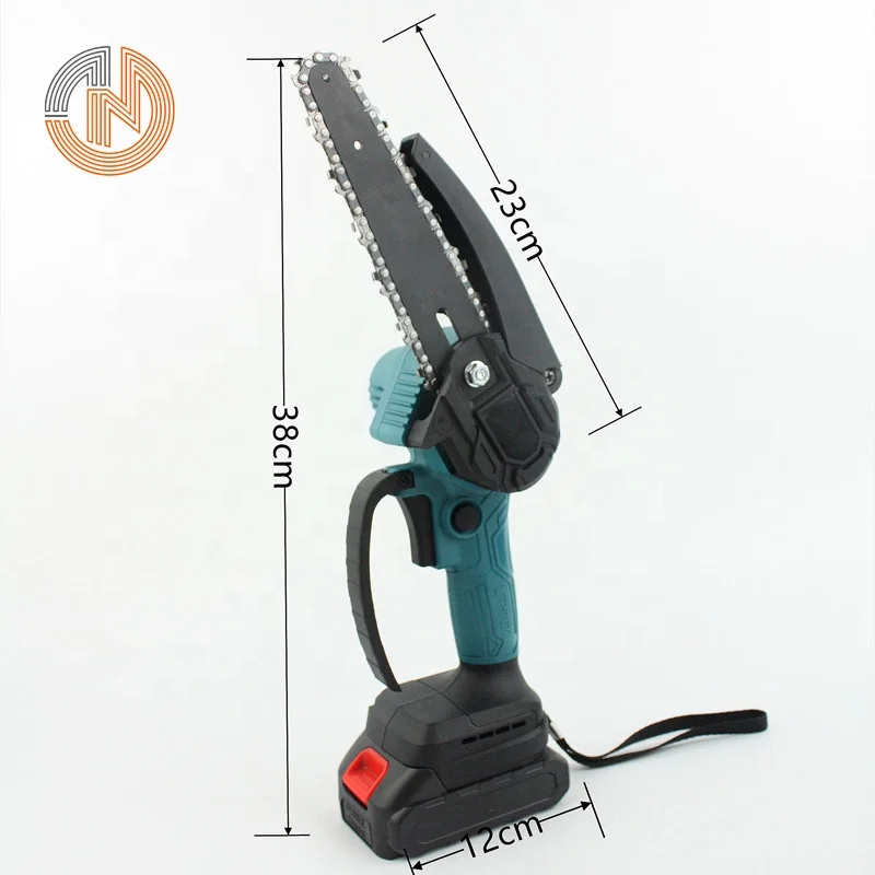 Hand-held one-handed 600W mini electric chain saw garden tools logging lithium electric charging cordless hand pruning chainsaw