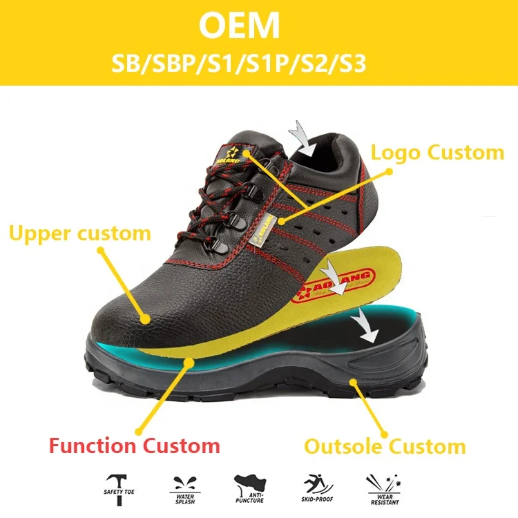 Factory Custom Low Cut Dual Density PU Safety Shoes zapatillas de seguridad/zapatos punta acero