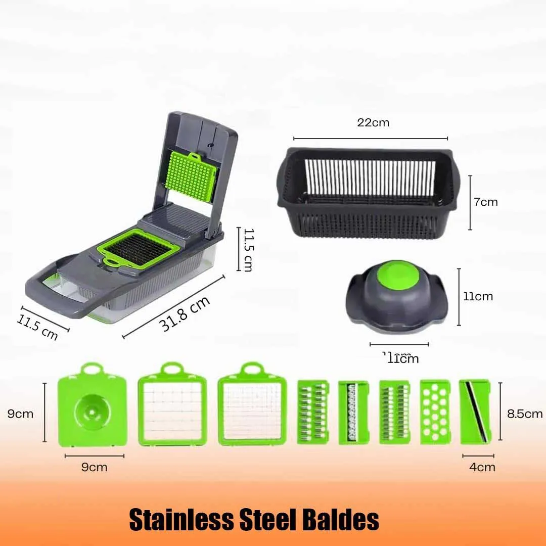 Хит продаж 14 в 1 ручной многофункциональный резак для лука слайсер фруктов Картофелечистка ручная овощерезка