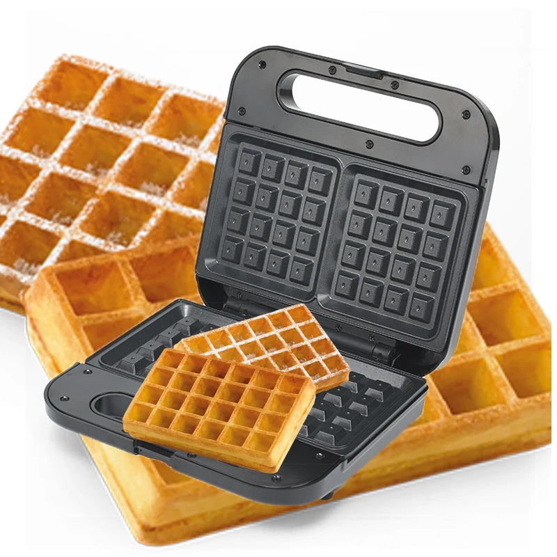 Electric Commercial Sandwich Maker 3 in 1 Hotel Waffle Maker Machine With Cool Touch Hosing