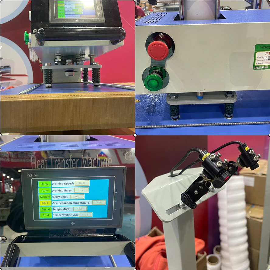 2024 Cheap Pvc Leather Car Shirt Presser Matting Pneumatic 40cm X 60cm Heat Press Machine
