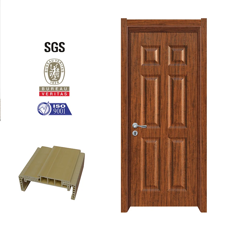 WPC material toilet door bathroom door wpc door skin waterproof and anti-scratch hot selling in Vietnam