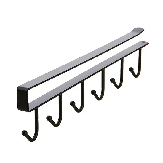 Kitchen Cabinet Utensils Storage Rack Multi Functional Closet Row Organizer Hook Mug Cup Storage Hanger