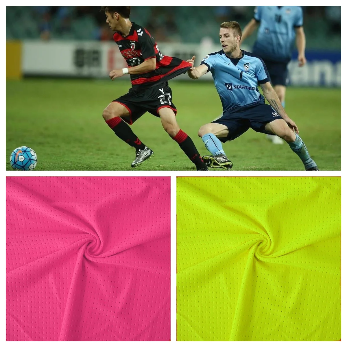 Quick Dry Sportswear Mesh Fabric 160GSM 80% nylon 20% spandex Mesh Fabric Running T Shirt Net Blazer football  basketballUniform