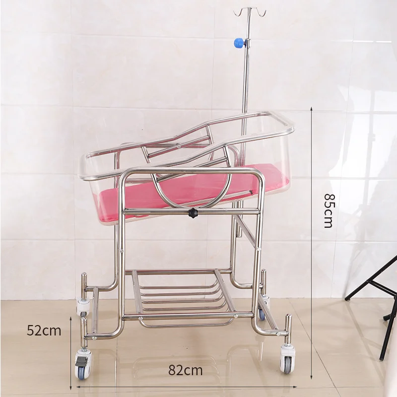 Hydraulic Adjustable ABS Plastic Baby Cot Bed Newborn Crib with 5 Years Warranty Hospital Furniture Hot Sale Product