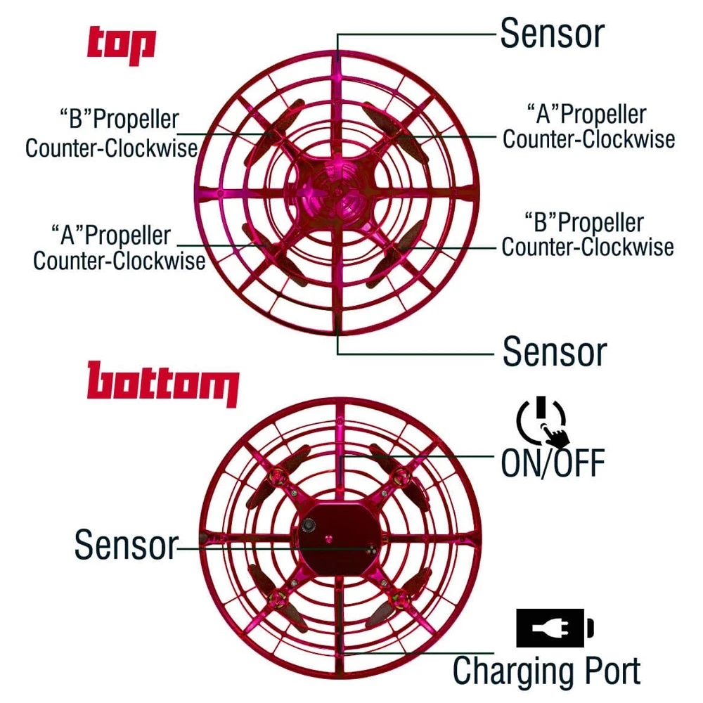 2020 Global Drone Gesture Sensing UFO Drone with Light toys for kids Sensing Control