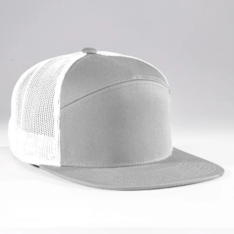 High Quality Custom Plain Blank 5 Panel Hat 7 Panel Cotton Twill &Mesh Trucker Caps Hat