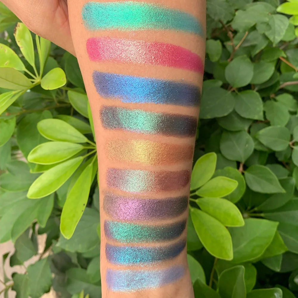 custom high quality makeup duo chrome private label vegan super highly pigmented eyeshadow palette