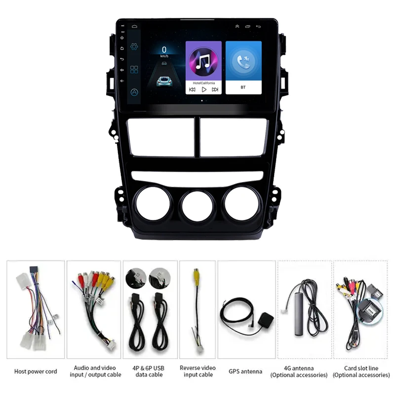 For toyota vios yaris 2018 2019 2020 Android 10 car radio dvd gps stereo player 9 inch screen car multimedia system