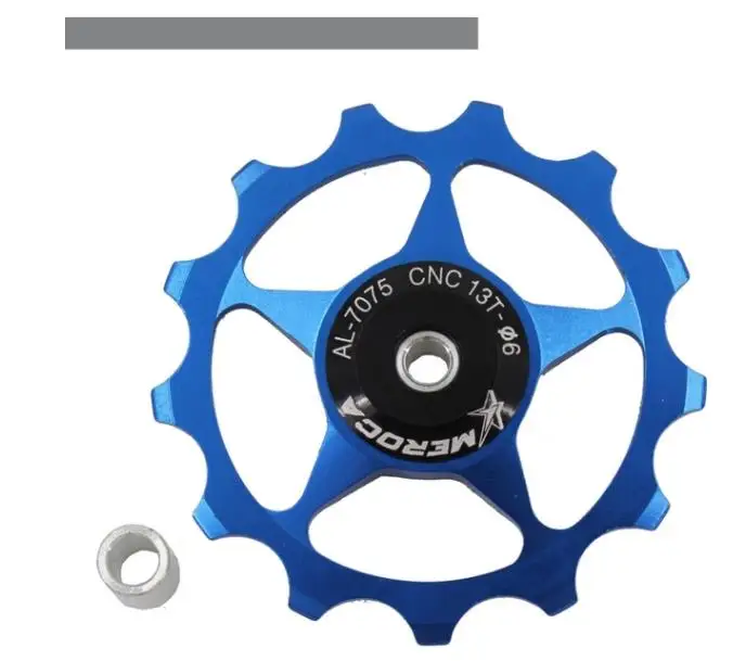 MEROCA Mountain Bike Road Bicycle 11T 13T Aluminum Jockey Wheel Rear Derailleur Pulley Steel Bearing Guide