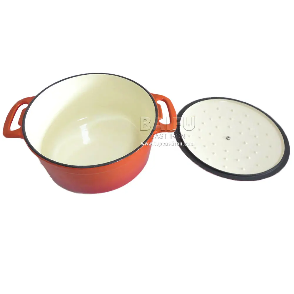 Cooking pot ,Round cast iron enamel casserole ,Cast Iron Cookware Casserole Enamel Dutch Oven With Lid