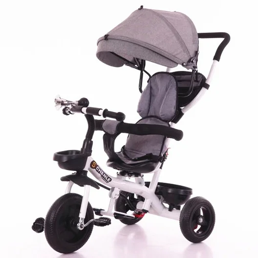 Cheap baby tricycle /4 in 1 children trike bike for kids / 360  rotation baby 4 in 1 stroller tricycle with push handle