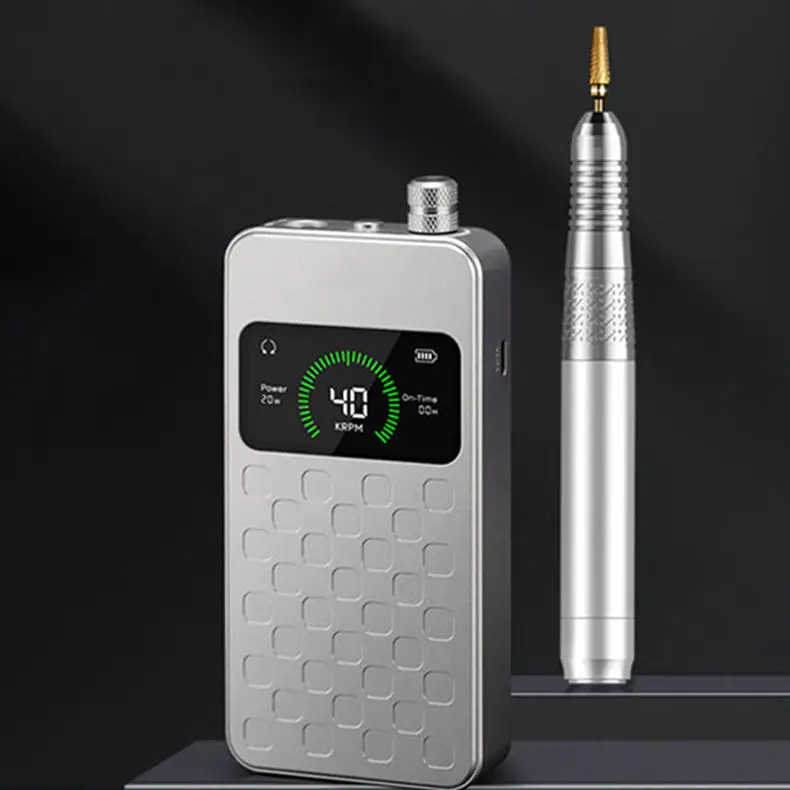Unique Design 40k Automatic Manicure Efile Cutting 100w Brushless Handpiece Professional Nail Drill Machine for Nails 40000 rpm