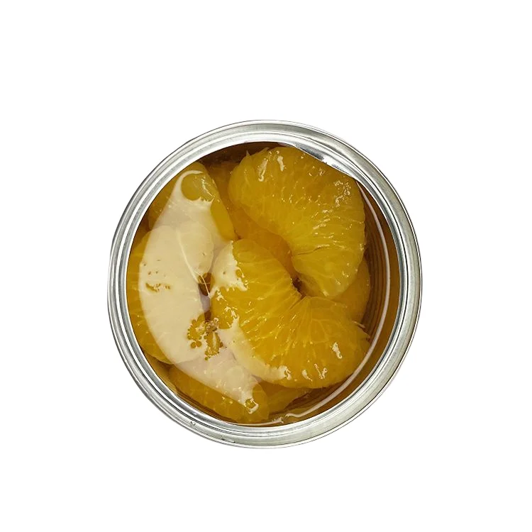 Wholesale round tin canned fruit mandarin orange syrup affordable canned food