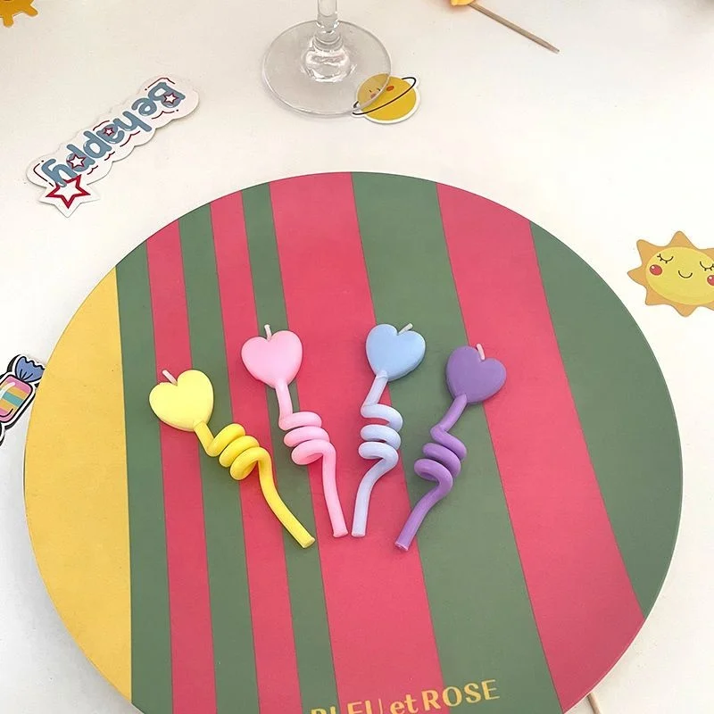 Heart Shaped Birthday Celebration Candles Party Favors for Wedding Easter or Home Decoration Perfect Souvenir