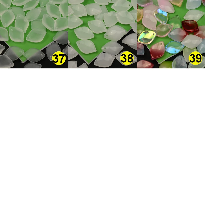 Colorful Petals Shape Lampwork Beads The Three-dimensional Shape Glass Beads Hairpin Handmade DIY