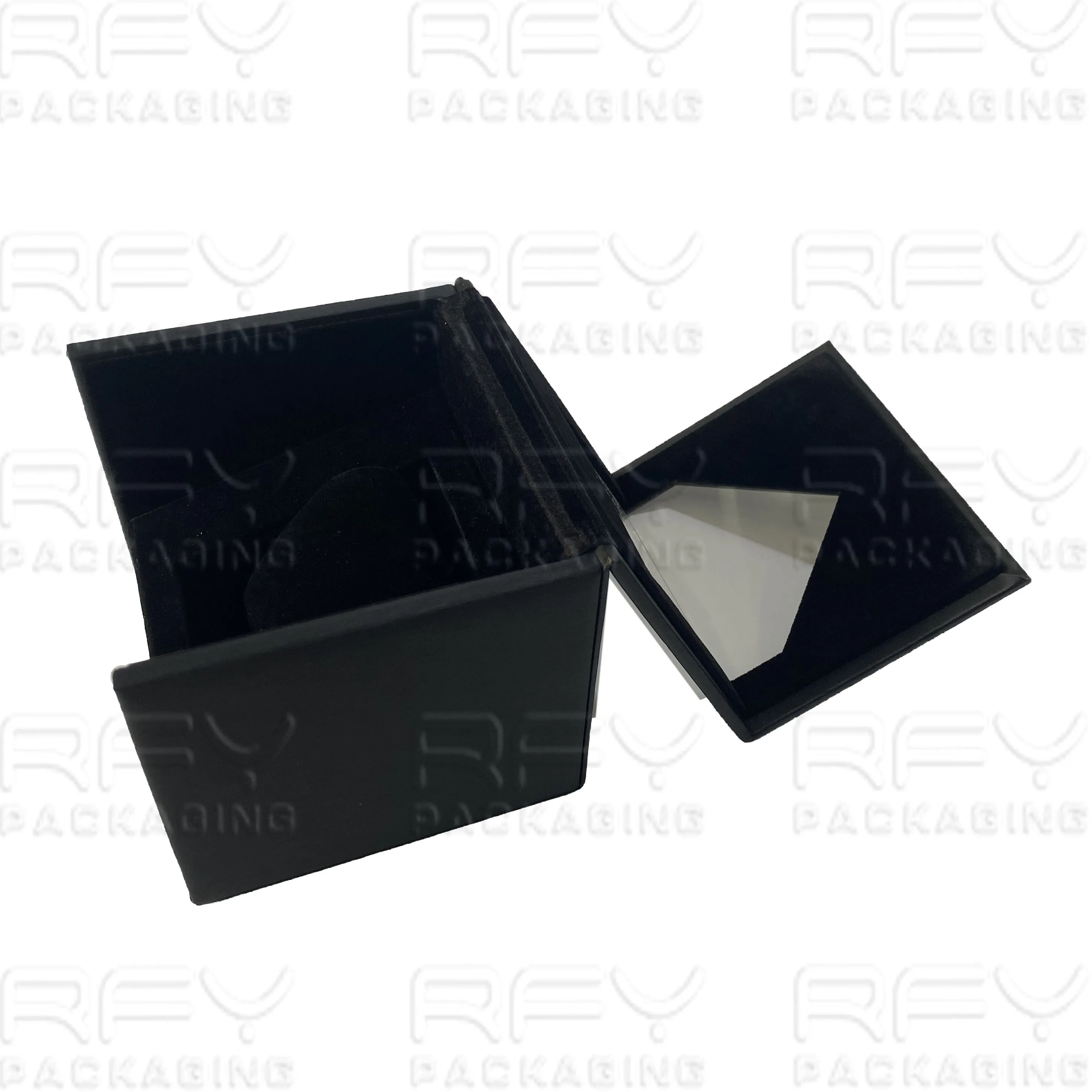 New Design Black PU Leather Wooden Watch Packaging Box