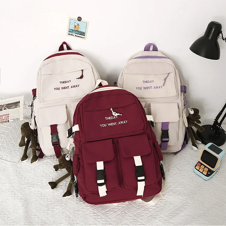 wholesale korean style nylon school backpacks for university girls womens students laptop university students book backpacks