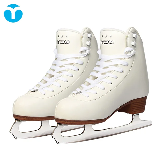 MACCO inline figure ice skate for children beginners inline figure skate adult  adjustable inline figure skate IC6 white