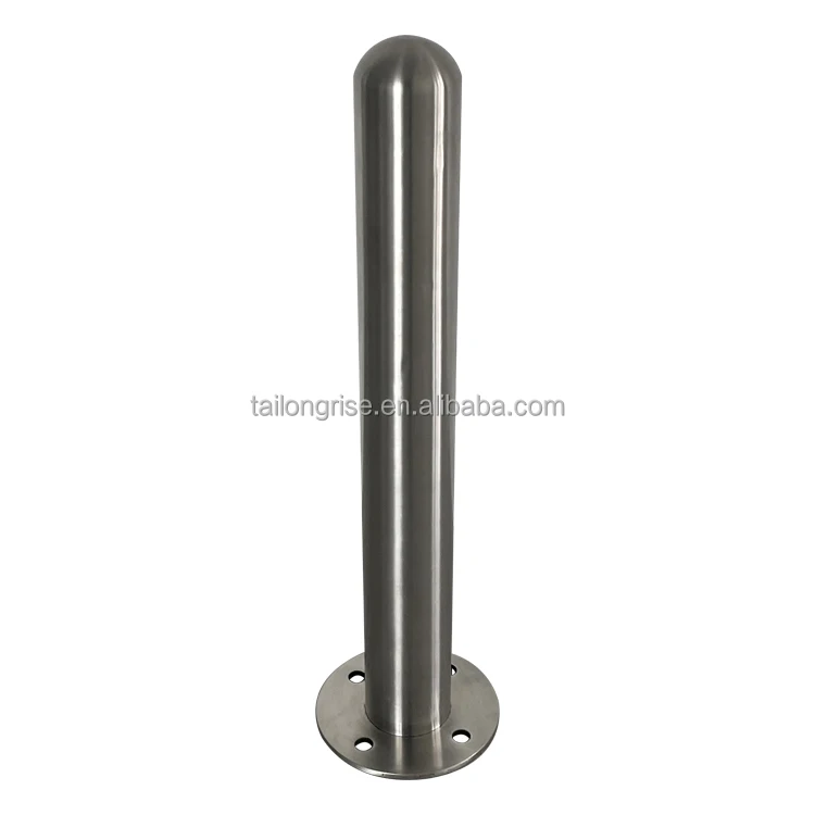 Dome Top Stainless Steel Fixed Bollard Traffic Warning Security Road Barrier Post