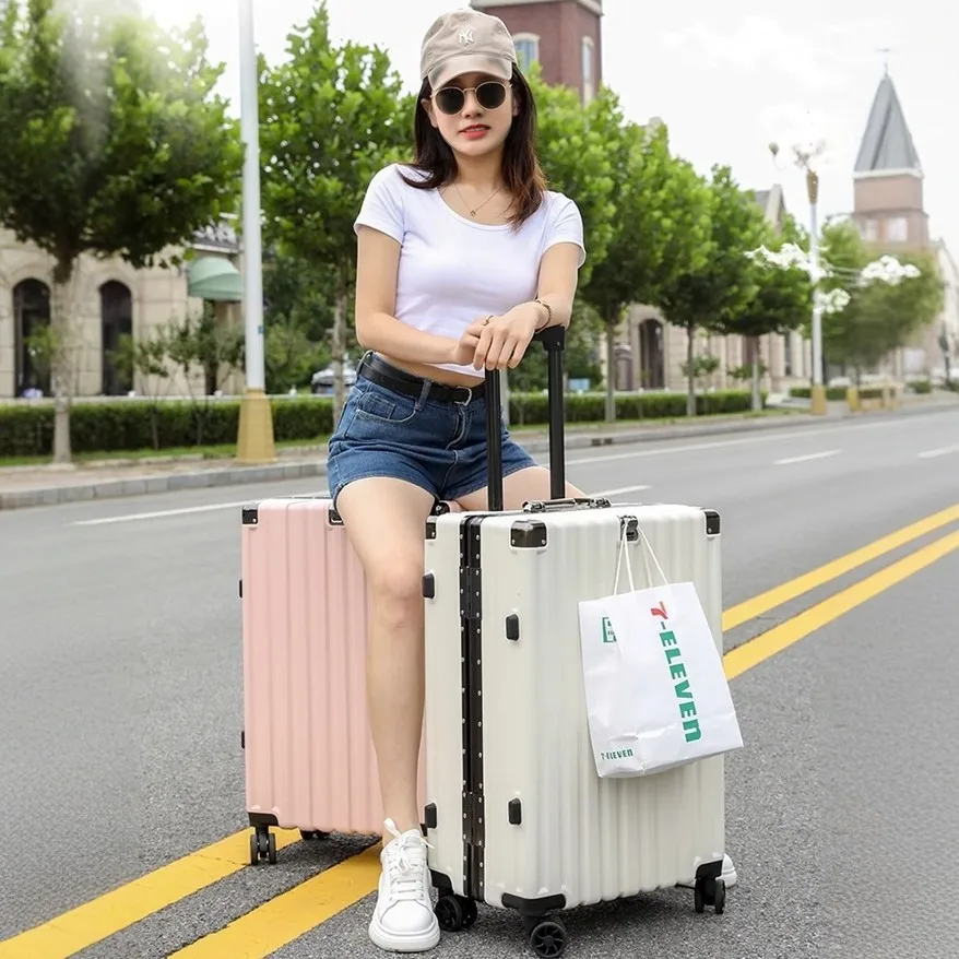 Luggage wrapping luggage(old) maletas outdoors sets suitcases travel trolley valise viaje voyage bags case de for voyage.