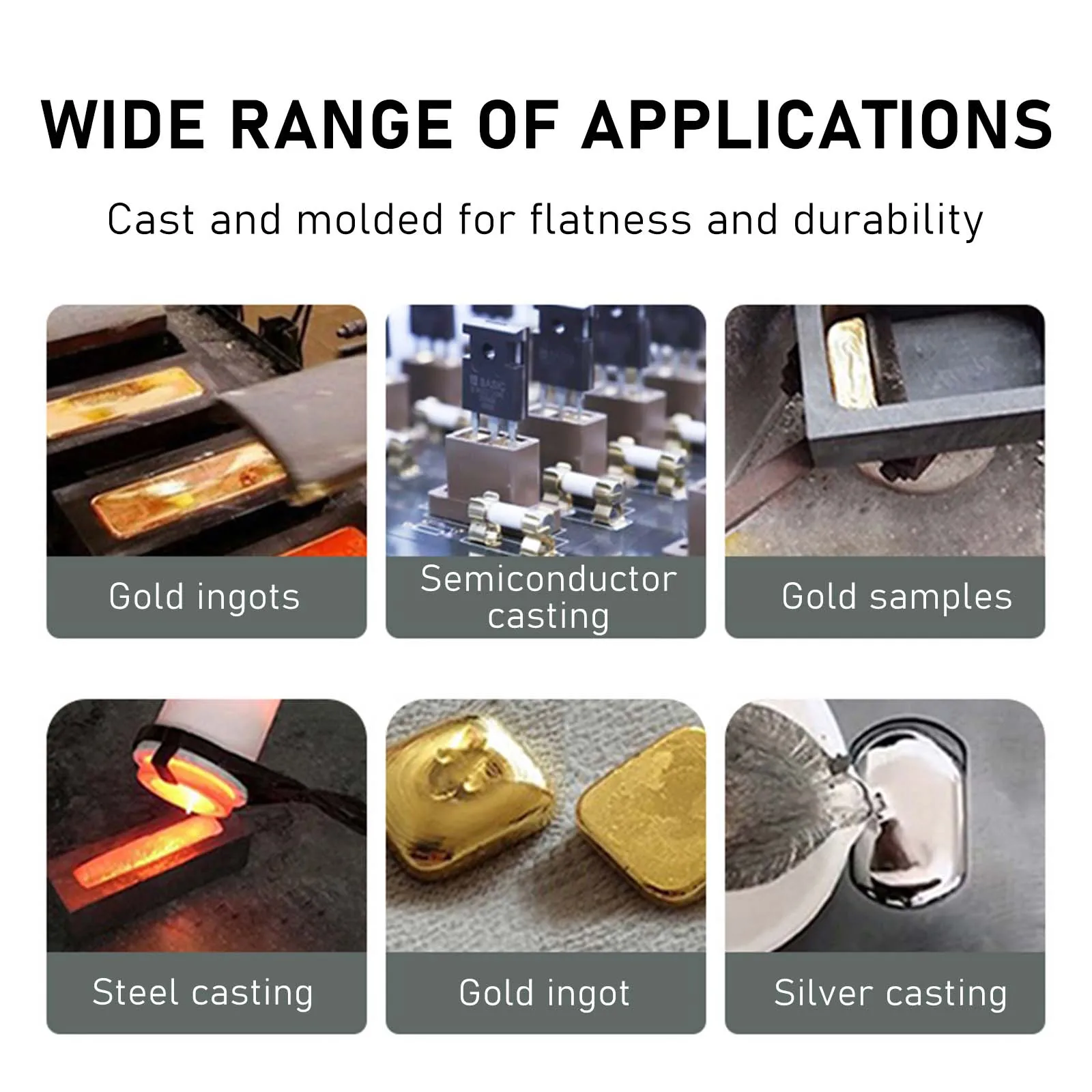 14 20 Holes Graphite Ingot Mold Crucible Mould for Melting Casting Refining Gold Silver Metal Aluminum Copper Jewelry Making