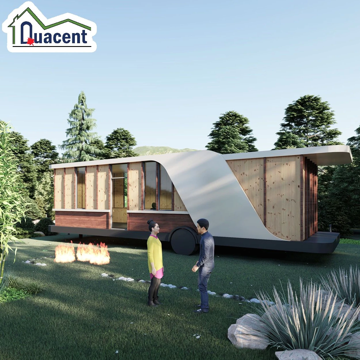 SIPA Сертифицированный Quacent роскошный современный трейлер индивидуальный тропический автомобиль изготовленный из конструкционных изолированных панелей высококачественный сборный дом