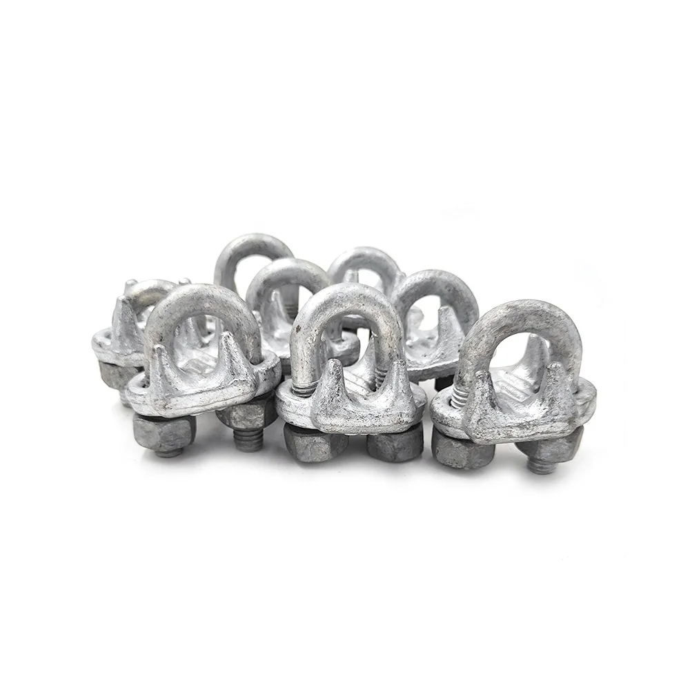 1/8 Inch to 2 1/4 Inch Wire Rope Clamp U.S. Cable Clip Drop Forged Cable Clamps G450 Galvanized Carbon Steel Wire Rope Clip