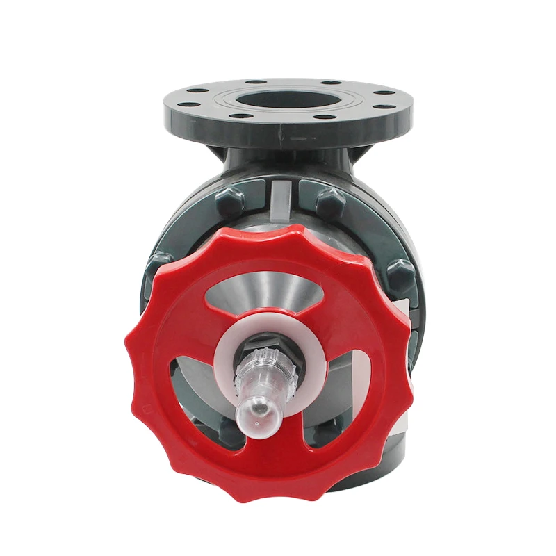 Заводская поставка, пластиковый диафрагменный клапан, Прочный переносной ручной фланец, ПВХ диафрагменный клапан на продажу