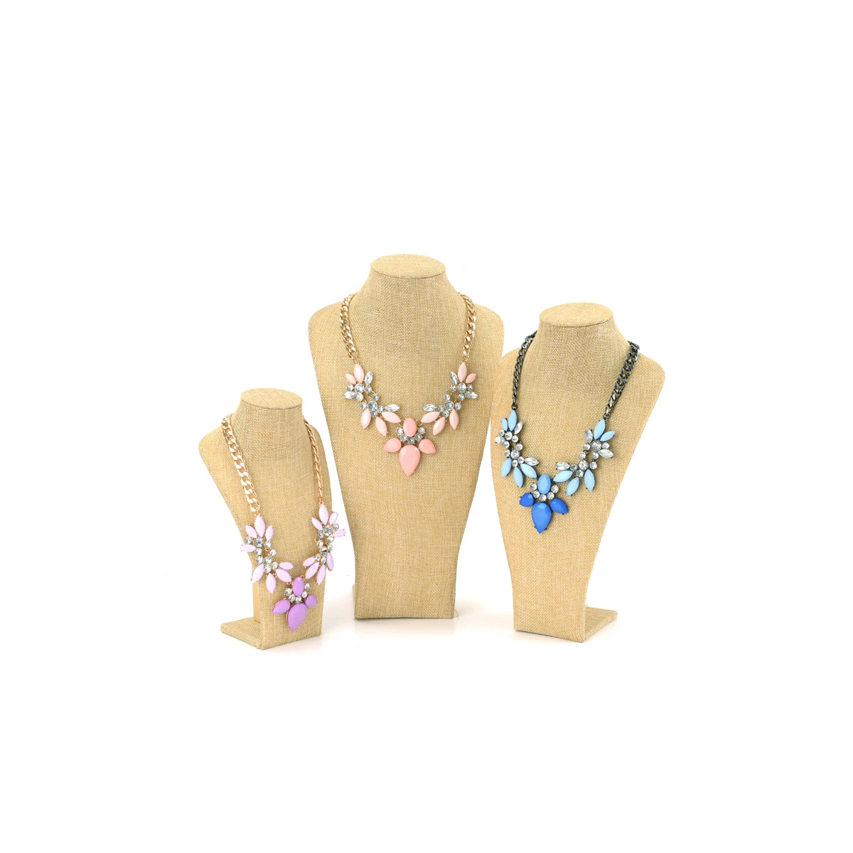 
High-Quality Linen Necklace Mannequin Display Stand Silicone Mold Necklace Display Waterproof Damp-proof Necklace Jewelry Displa 