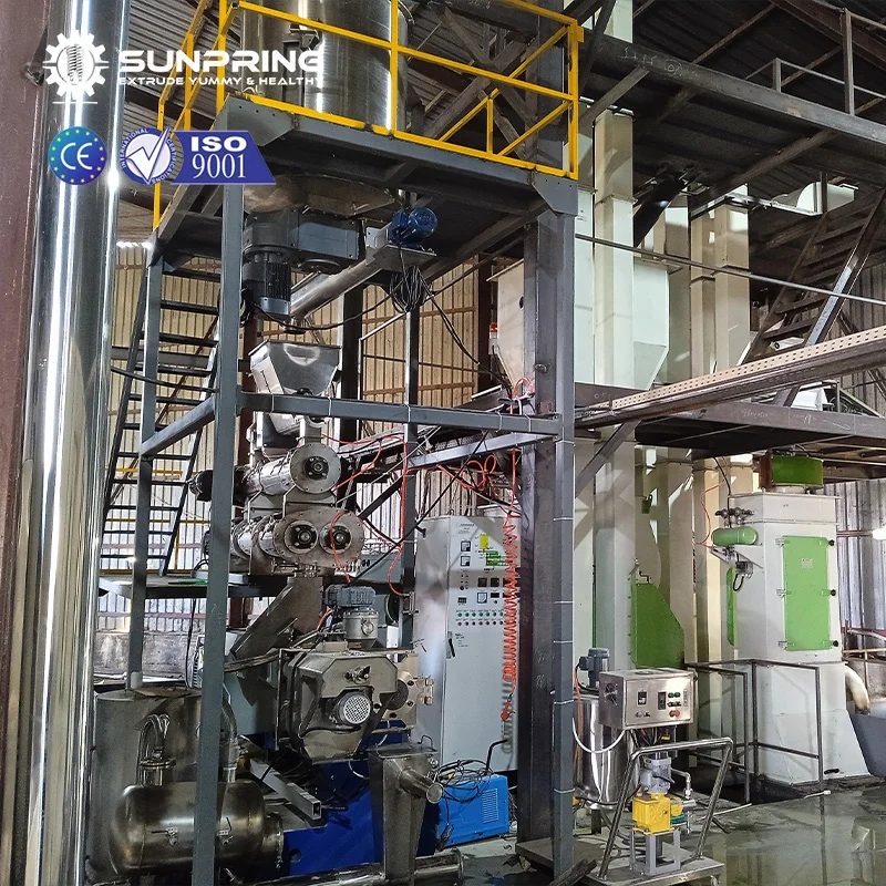 SunPring fish feed manufacturing extruder fish feed process machinery floating fish feed production line