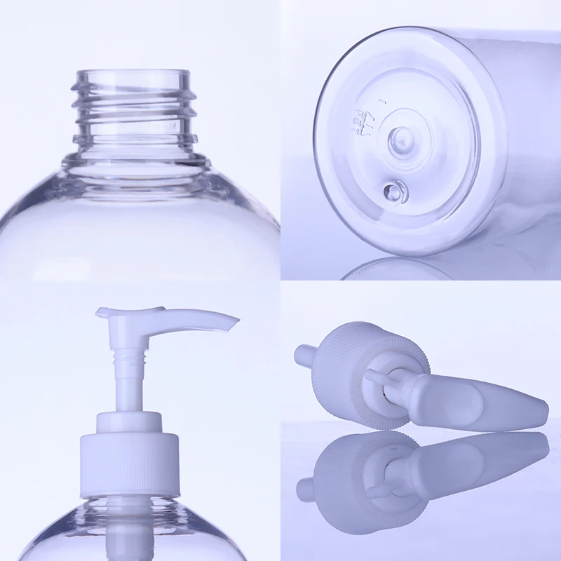 Manufacturer Unique Lotion Bottles 250ml 500ml 750ml PET Shampoo Bottle Plastic Cosmetic Bottle With Pump Sprayer