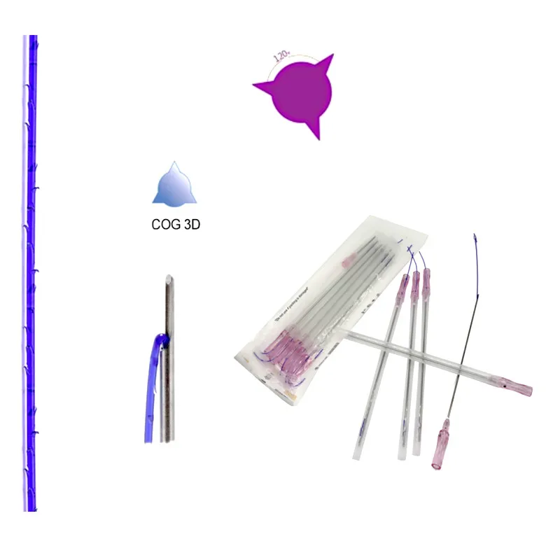 ce approved strong lifting cosmetic cog 4d 18g 100mm /w blunt pdo thread for abdomen lift /minervas cog pdo press cog